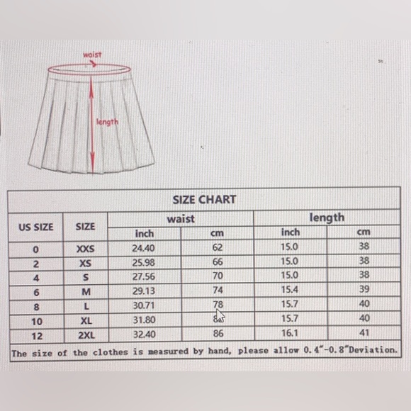 Zhanchtong Women’s High Waist Skort. Size S - Picture 6 of 6